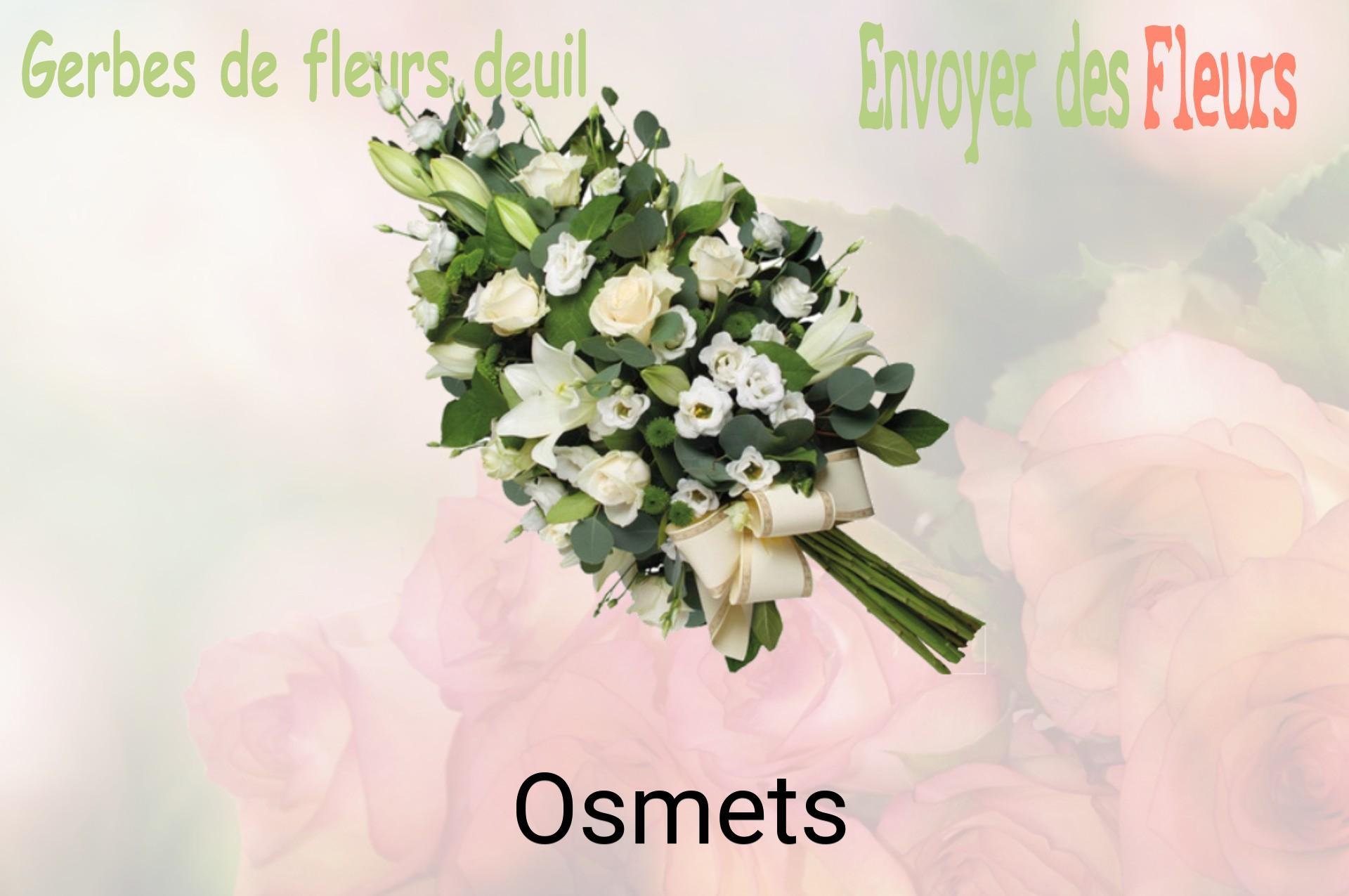 Gerbe de fleurs de deuil livrée à Osmets